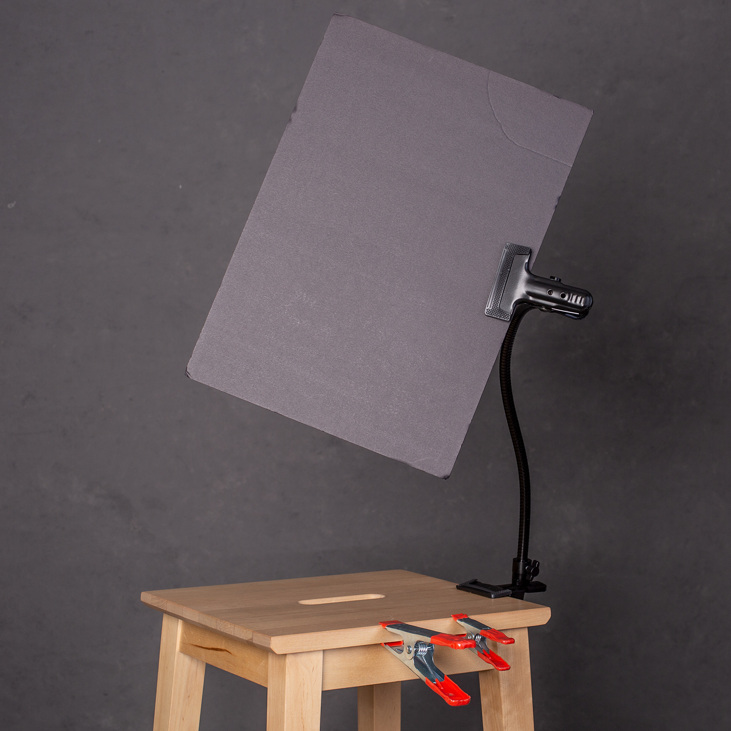 clamps on a table